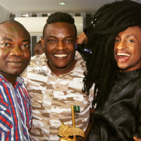 Denrele with attendees